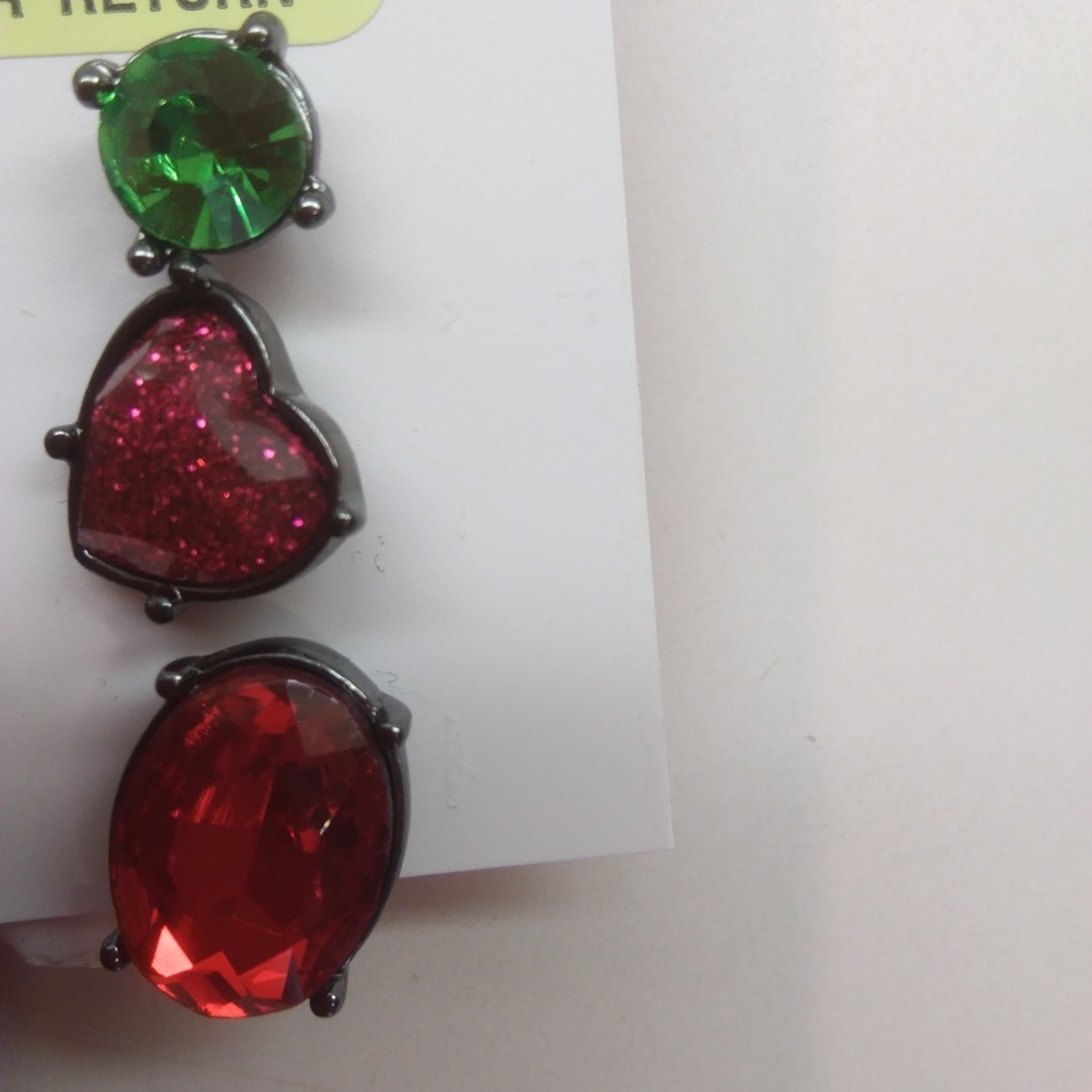 Betsey Johnson New 6 Bright Mismatch Stud Earrings - Picture 3 of 4